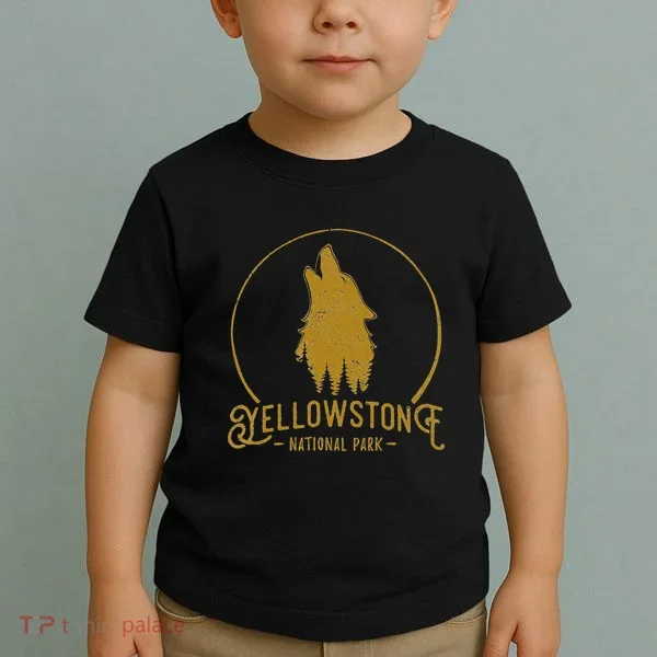 Yellowstone National Park Howling Wolf Toddler T-Shirt