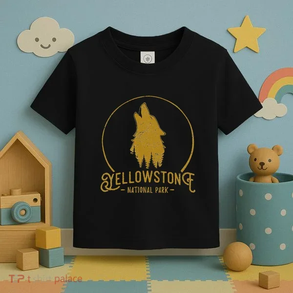 Yellowstone National Park Howling Wolf Toddler T-Shirt
