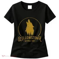 Yellowstone National Park Howling Wolf Women's T-Shirt thumb 0