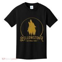 Yellowstone National Park Howling Wolf Kids T-Shirt thumb 0