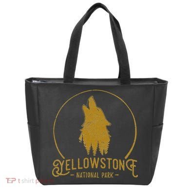 Yellowstone National Park Howling Wolf Tote Bag