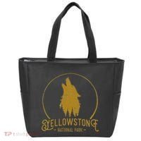 Yellowstone National Park Howling Wolf Tote Bag thumb 0