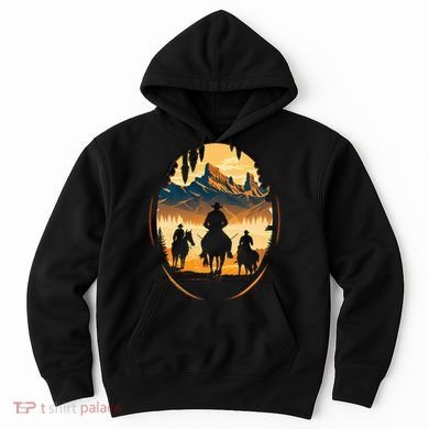 Yellowstone National Park Cowboys On Horses Hoodie