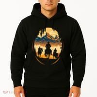 Yellowstone National Park Cowboys On Horses Hoodie thumb 2
