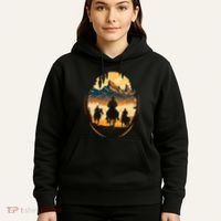 Yellowstone National Park Cowboys On Horses Hoodie thumb 5