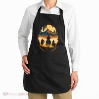 Yellowstone National Park Cowboys On Horses Apron thumb 2