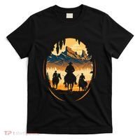 Yellowstone National Park Cowboys On Horses T-Shirt thumb 0