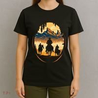 Yellowstone National Park Cowboys On Horses T-Shirt thumb 4
