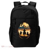 Yellowstone National Park Cowboys On Horses Backpack thumb 0