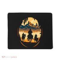 Yellowstone National Park Cowboys On Horses Mousepad thumb 0