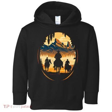 Yellowstone National Park Cowboys On Horses Toddler Hoodie