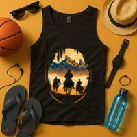 Yellowstone National Park Cowboys On Horses Tank Top thumb 4
