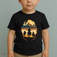 Yellowstone National Park Cowboys On Horses Toddler T-Shirt thumb 2