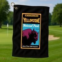 Yellowstone National Park Bison Golf Towel thumb 1