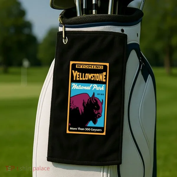 Yellowstone National Park Bison Golf Towel