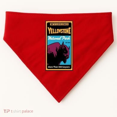 Yellowstone National Park Bison USA-Made Doggie Bandana