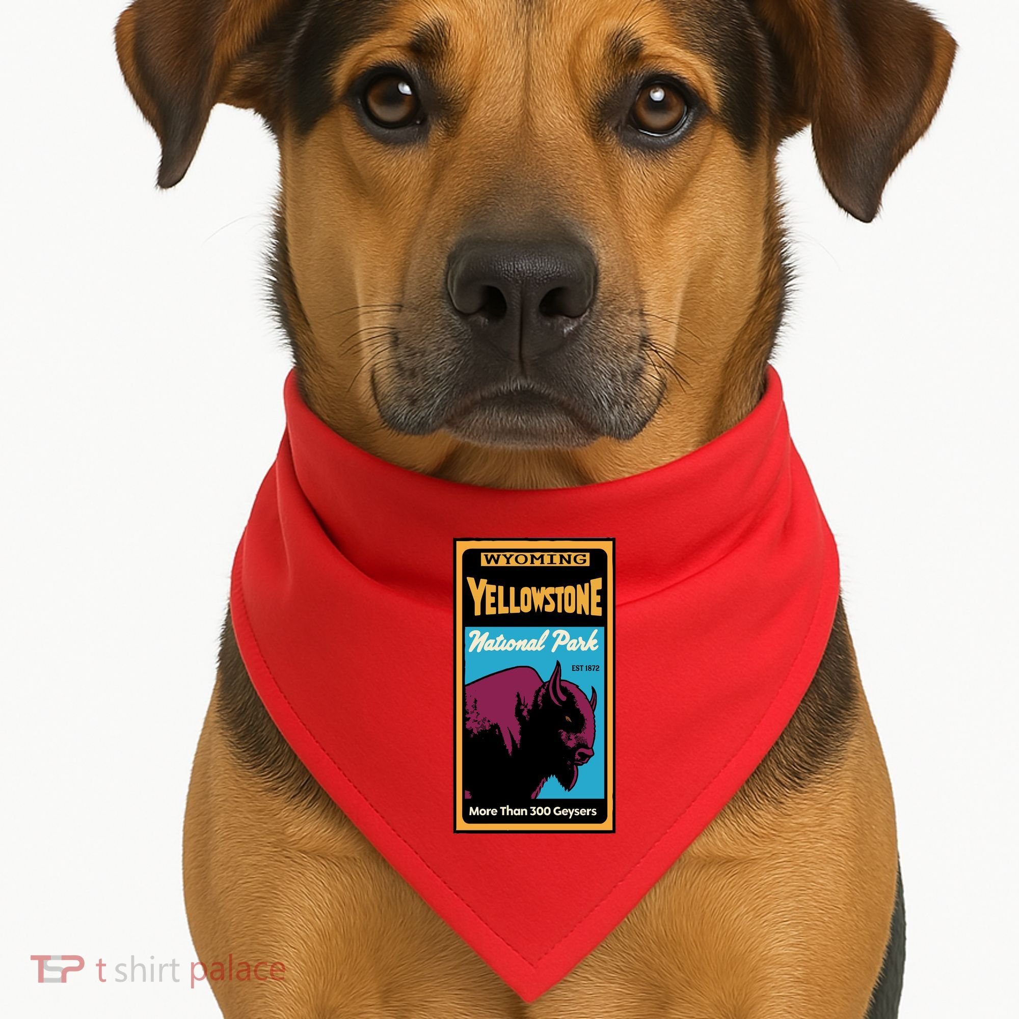 Yellowstone National Park Bison USA-Made Doggie Bandana