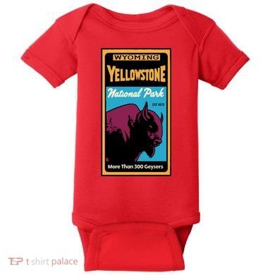Yellowstone National Park Bison Baby Bodysuit