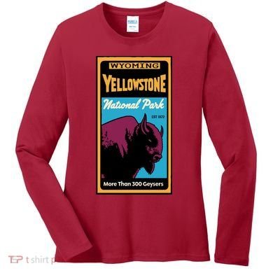 Yellowstone National Park Bison Women's Long Sleeve Shirt