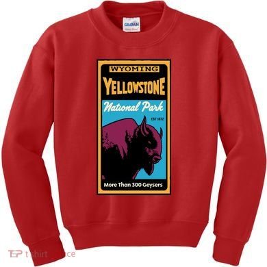 Yellowstone National Park Bison Kids Sweatshirt