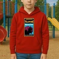 Yellowstone National Park Bison Kids Hoodie thumb 2