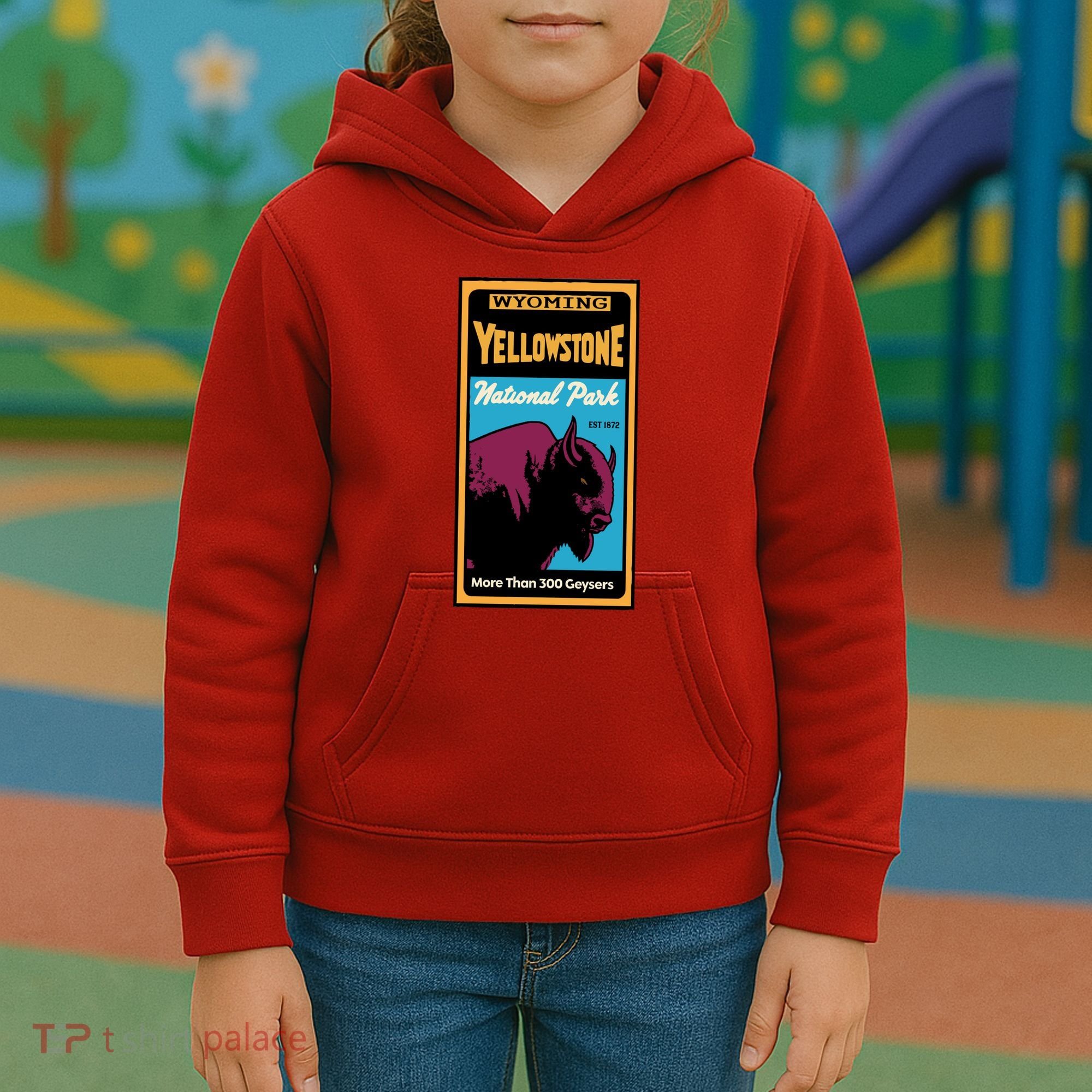 Yellowstone National Park Bison Kids Hoodie