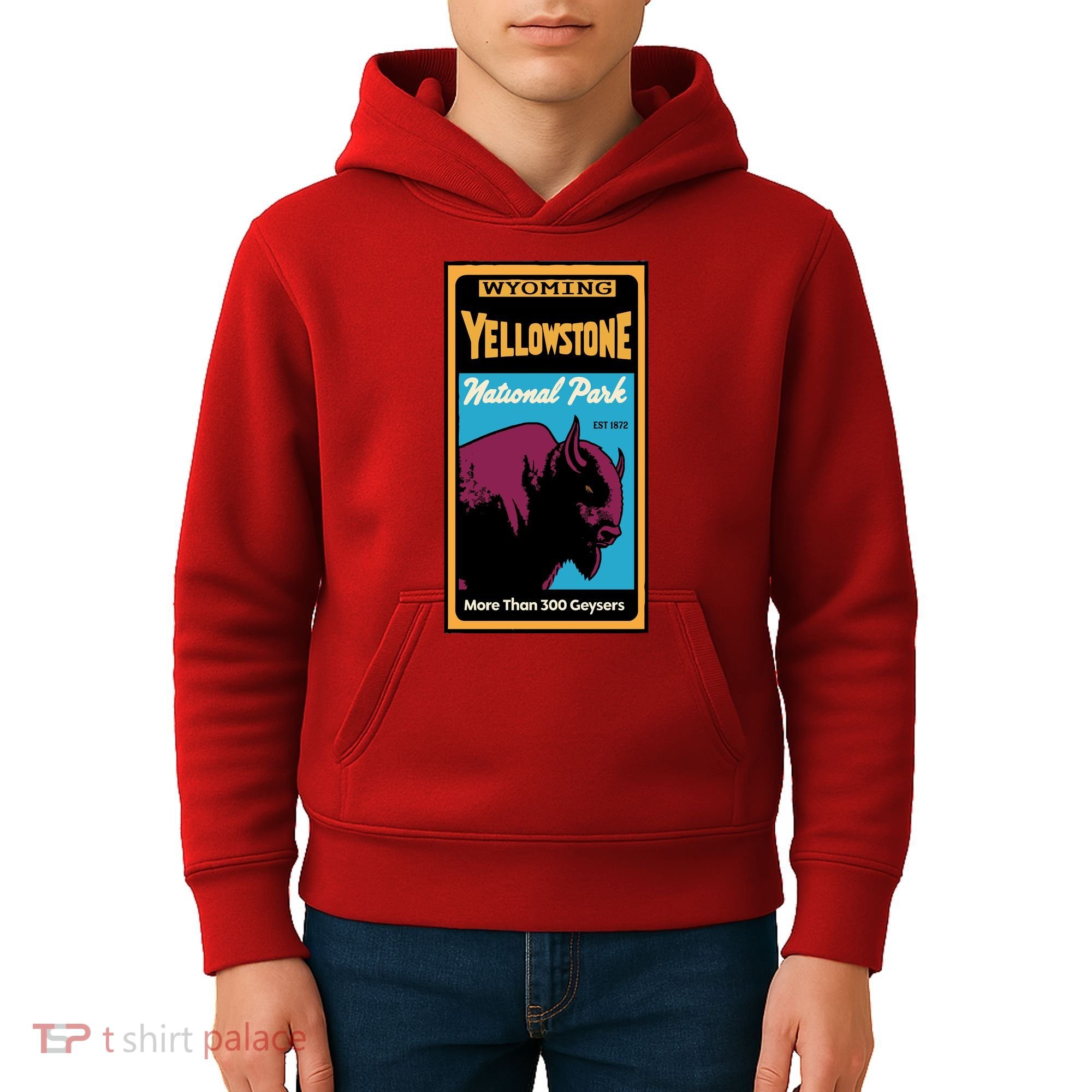 Yellowstone National Park Bison Kids Hoodie