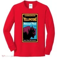 Yellowstone National Park Bison Kids Long Sleeve Shirt thumb 0