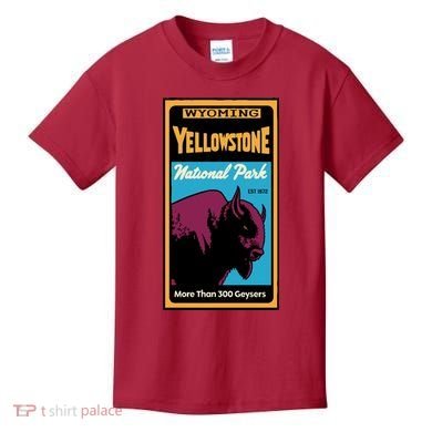 Yellowstone National Park Bison Kids T-Shirt