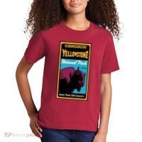Yellowstone National Park Bison Kids T-Shirt thumb 2