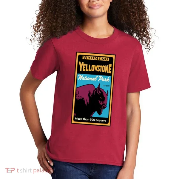 Yellowstone National Park Bison Kids T-Shirt