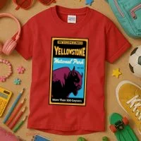 Yellowstone National Park Bison Kids T-Shirt thumb 3