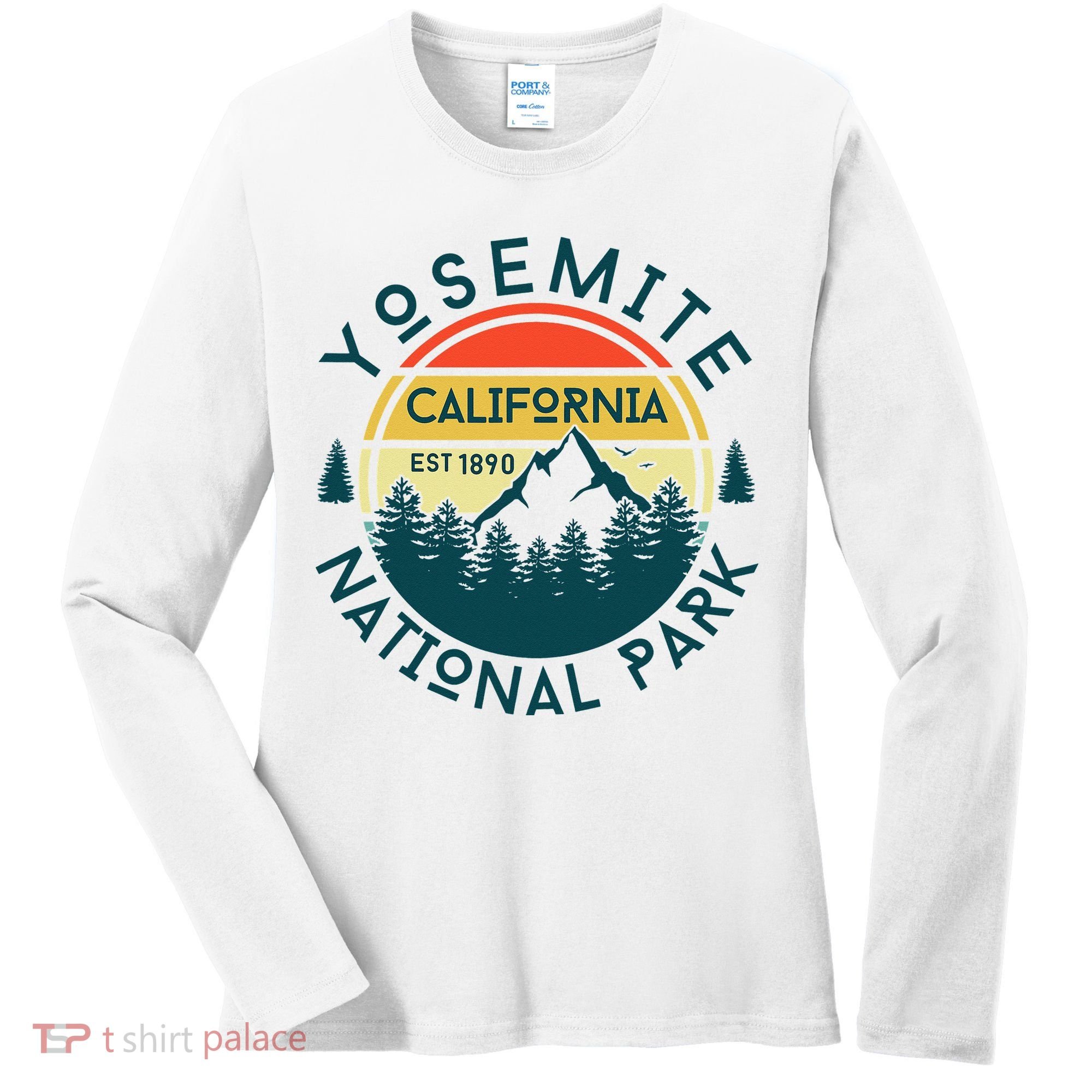 Yosemite National Park California Hiking Nature Outdoors Women's Long Sleeve Shirt
