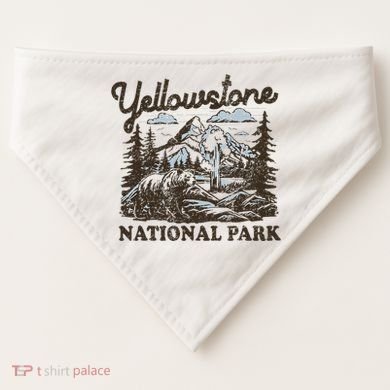 Yellowstone National Park Wyoming USA-Made Doggie Bandana