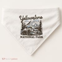 Yellowstone National Park Wyoming USA-Made Doggie Bandana thumb 0