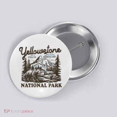 Yellowstone National Park Wyoming Button