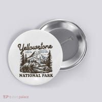 Yellowstone National Park Wyoming Button thumb 0