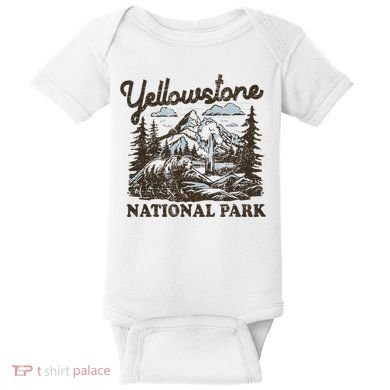 Yellowstone National Park Wyoming Baby Bodysuit