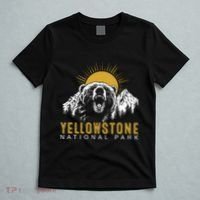 Yellowstone National Park Vintage Wild Bear Sunset T-Shirt thumb 5
