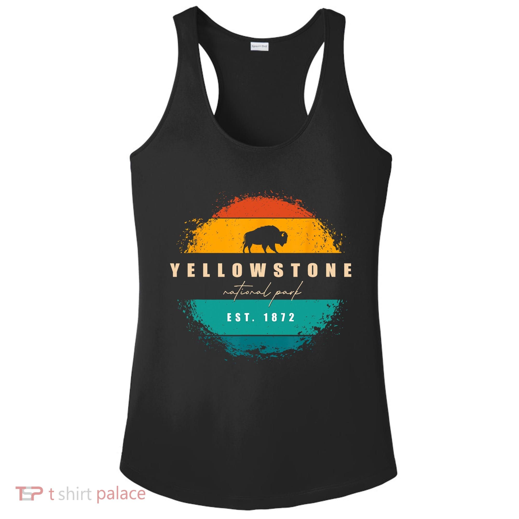 Yellowstone National Park Ladies PosiCharge Competitor Racerback Tank