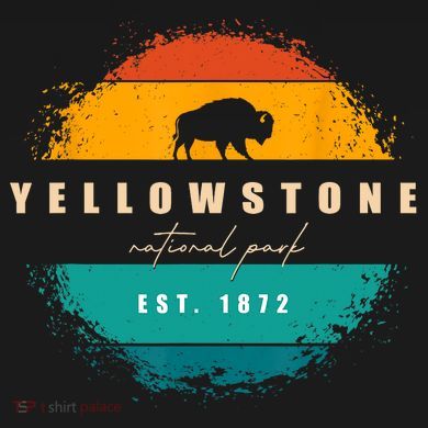 Yellowstone National Park Tie-Dye Long Sleeve Shirt