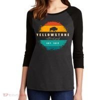 Yellowstone National Park Women's Tri-Blend 3/4-Sleeve Raglan Shirt thumb 2