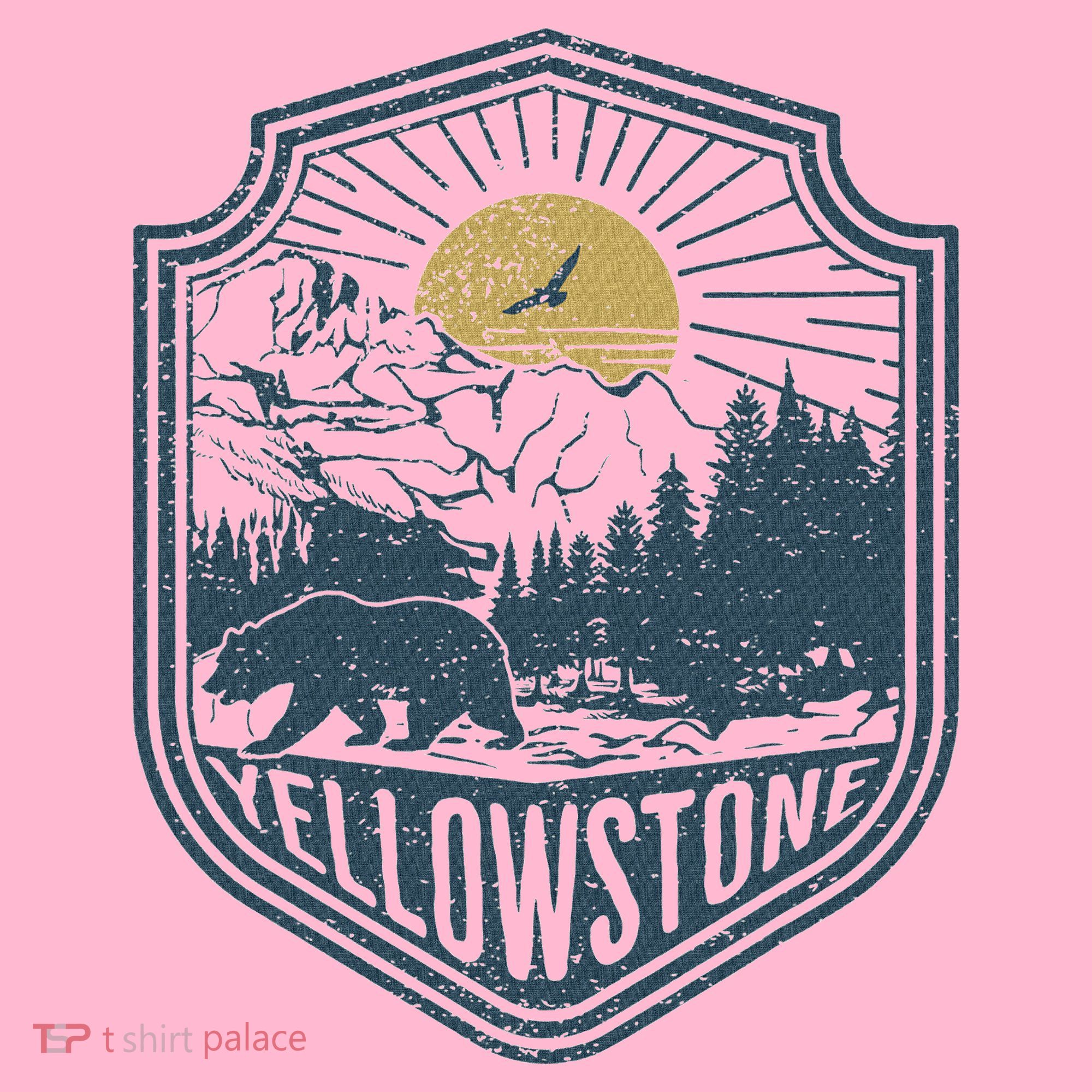 Yellowstone National Park Bear Nature Hiking Outdoors Coaster
