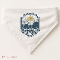Yellowstone National Park Bear Nature Hiking Outdoors USA-Made Doggie Bandana thumb 0