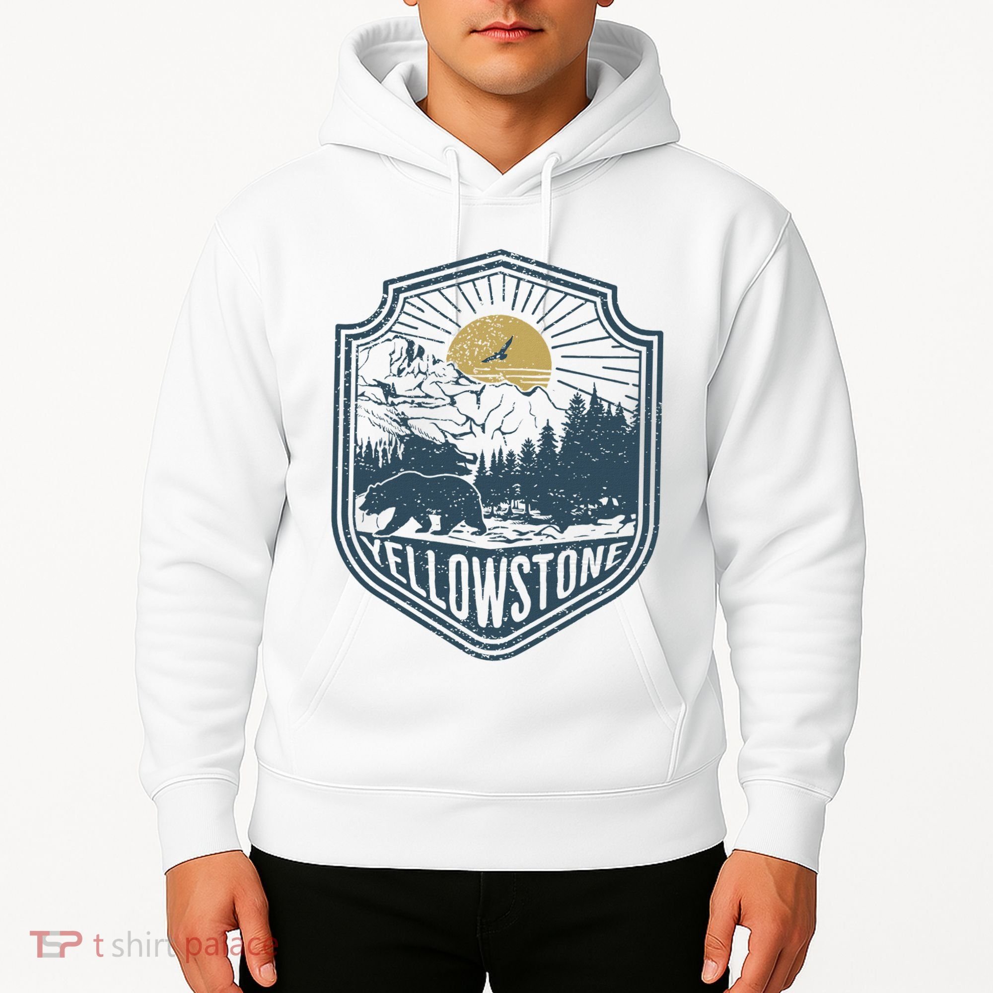 Yellowstone National Park Bear Nature Hiking Outdoors Hoodie