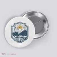 Yellowstone National Park Bear Nature Hiking Outdoors Button thumb 0