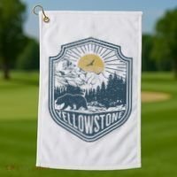 Yellowstone National Park Bear Nature Hiking Outdoors Golf Towel thumb 1