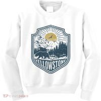 Yellowstone National Park Bear Nature Hiking Outdoors Kids Sweatshirt thumb 0