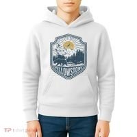 Yellowstone National Park Bear Nature Hiking Outdoors Kids Hoodie thumb 4