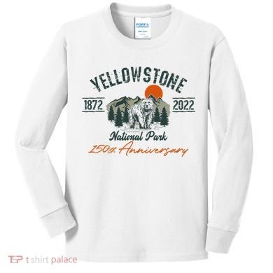 Yellowstone National Park 150th Anniversary Memorabilia Kids Long Sleeve Shirt